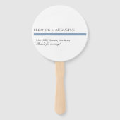 モノグラムミニマルシンプルエレガントダスティブルー結婚ズ ハンドファン (裏面)