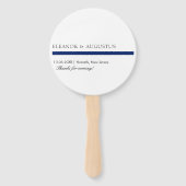 モノグラムミニマルシンプルネエレガントビーブルー結婚ズ ハンドファン (裏面)