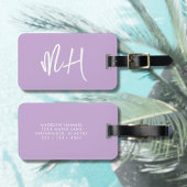 モノグラムミニマルスクリプトパープルバケーション ラゲッジタグ