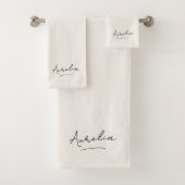 モノグラムミニマルスタイリッシュリストニュートラエレガントルシンプル バスタオルセット (インサイチュ)