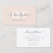 モノグラムミニマルスモダンクリプト赤面プロフェッショナル 名刺 (正面/裏面)