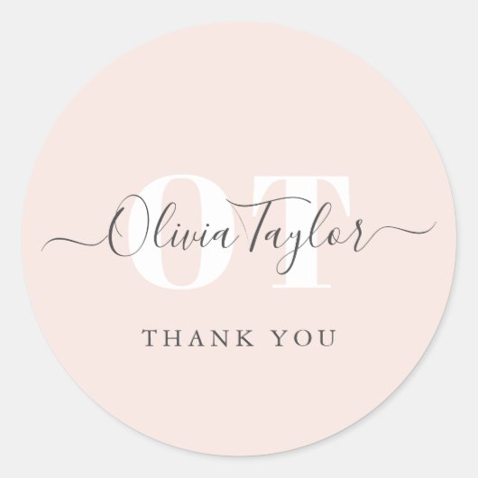 モノグラムミニマルスモダンクリプト赤面 ラウンドシール (正面)