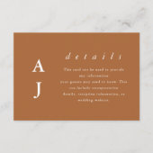 モノグラムミニマルテラコッタ結婚ズ詳細 エンクロージャーカード (正面)