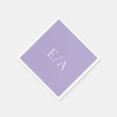 モノグラムミニマルデジタルラベンダーパープル結婚ズ スタンダードカクテルナプキン (角)