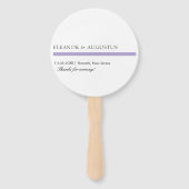 モノグラムミニマルデジタルラベンダーパープル結婚ズ ハンドファン (裏面)