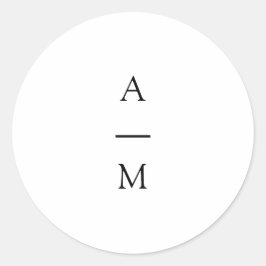 モノグラムミニマルトレンディーシック白黒結婚ズ ラウンドシール