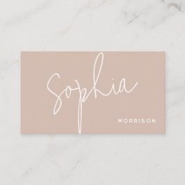 モノグラムミニマルナチュラルルックピンク 名刺