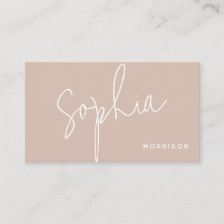 モノグラムミニマルナチュラルルックピンク 名刺