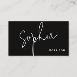 モノグラムミニマルナチュラルルックブラック 名刺