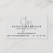 モノグラムミニマルナチュラルルック 名刺 (裏面)