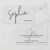 モノグラムミニマルナチュラルルック 名刺 (正面/裏面)