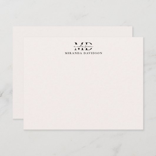 モノグラムミニマルノートカード ノートカード (正面/裏面)