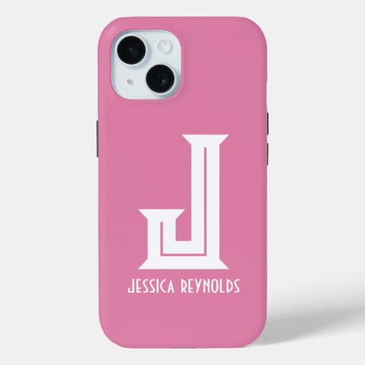 モノグラムミニマルピンク Case-Mate iPhoneケース (裏面)