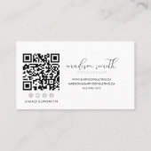 モノグラムミニマルブラックスクリプエレガントトフェミニン 名刺 (裏面)