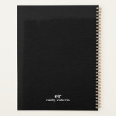 モノグラムミニマルブラックリネン プランナー手帳 (裏面)