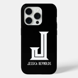 モノグラムミニマルブラック iPhone 15 PROケース