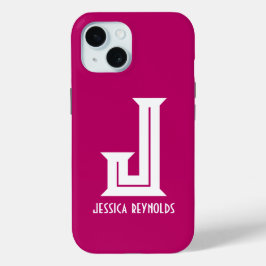 モノグラムミニマルホットピンク iPhone 15ケース