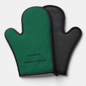 モノグラムミニマルマスターシェフグリーンとブラックエプロン 鍋つかみ (正面/裏面)