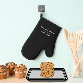 モノグラムミニマルマスターシェフブラックエプロンとホワイトエプロン 鍋つかみ