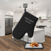 モノグラムミニマルマスターシェフブラックエプロンとホワイトエプロン 鍋つかみ