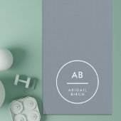 モノグラムミニマルモダンデュスキーブルーグレー ヨガマット