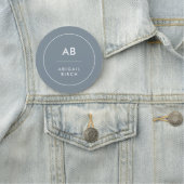 モノグラムミニマルモダンデュスキーブルーグレー 名札 (インサイチュ)