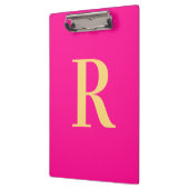 モノグラムミニマルモダンホットピンク クリップボード (左)