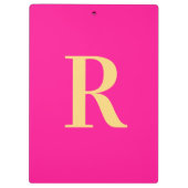 モノグラムミニマルモダンホットピンク クリップボード (裏面)