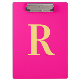 モノグラムミニマルモダンホットピンク クリップボード