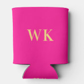 モノグラムミニマルモダンホットピンク 缶クーラー (裏面)