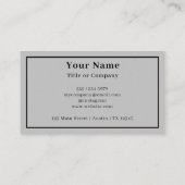 モノグラムミニマルモダンリストグレーとブラック 名刺 (裏面)