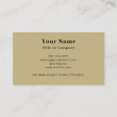 モノグラムミニマルモダンリストブラック&タン 名刺 (裏面)