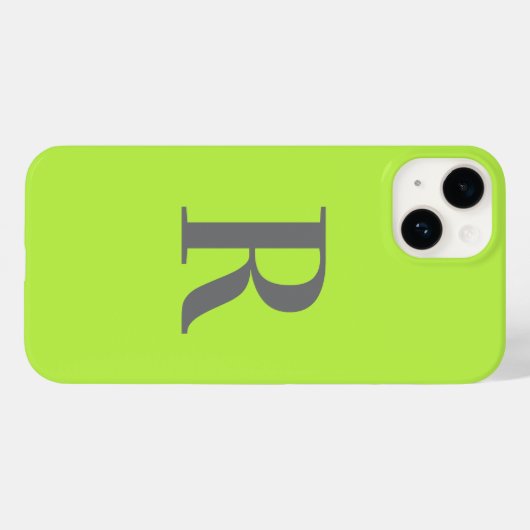 モノグラムミニマルライムモダングリーン Case-Mate iPhoneケース (裏面 (横))