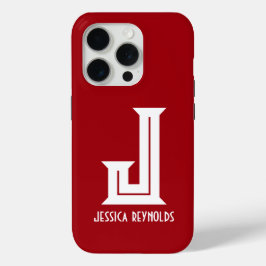 モノグラムミニマルレッド iPhone 15 PROケース