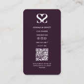 モノグラムミニマルロゴSパープルピンク美しい 名刺 (裏面)