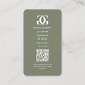 モノグラムミニマルロモダンゴGセージ緑 名刺 (裏面)