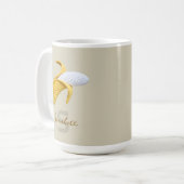 モノグラムミニマル名モダンクロチェットバナナ コーヒーマグカップ (正面左)