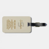 モノグラムミニマル名モダンクロチェットバナナ ラゲッジタグ (裏面横)