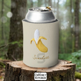 モノグラムミニマル名モダンクロチェットバナナ 缶クーラー