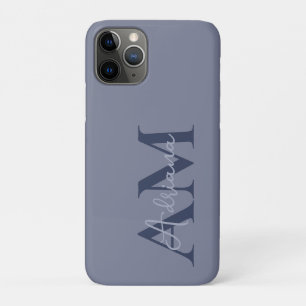 モノグラムミニマル名前をカスタムするスタイリッシュ iPhone 11 PROケース