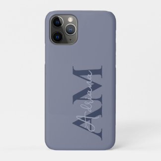 モノグラムミニマル名前をカスタムするスタイリッシュ iPhone 11 PROケース