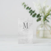 モノグラムミニマル大理石テクスチャ 名刺 (スタンド正面)