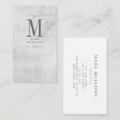 モノグラムミニマル大理石テクスチャ 名刺 (正面/裏面)