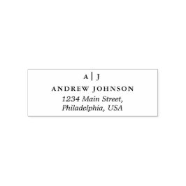 モノグラムミニマル差出人住所 セルフインキングスタンプ