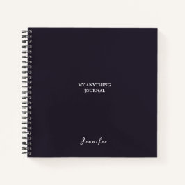 モノグラムミニマル木炭グレー白スパイラル ノートブック