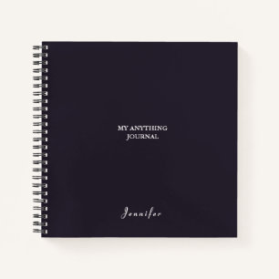 モノグラムミニマル木炭グレー白スパイラル ノートブック