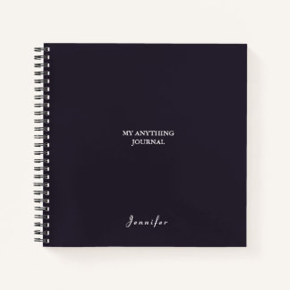 モノグラムミニマル木炭グレー白スパイラル ノートブック