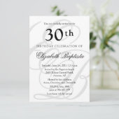 モノグラムミニマル30th誕生日パーティー 招待状 (スタンド正面)