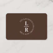 モノグラムミニマル・ダークブラウン・ビジネス 名刺 (正面)