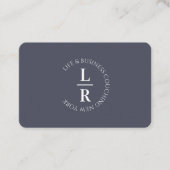 モノグラムミニマル、ブルーグレー事業 名刺 (正面)